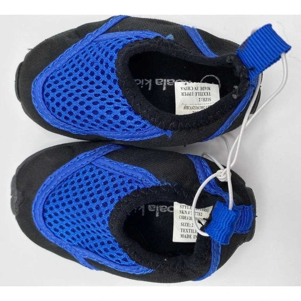 Koala Kids Toddler Blue and Black Slip-On Water Shoes Size 2 NWOT